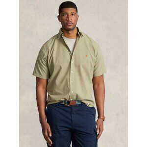 Polo Ralph Lauren Men's Big  Tall Garment-Dyed Oxford Shirt Green Size 3XL (3XB)
